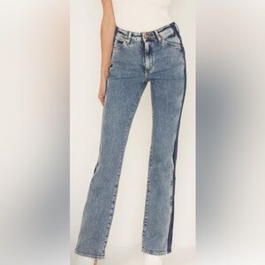 WRANGLER WOMEN'S TWO TONE COLOR BLOCK HIGH RISE WESTWARD BOOTCUT JEANS - NWT